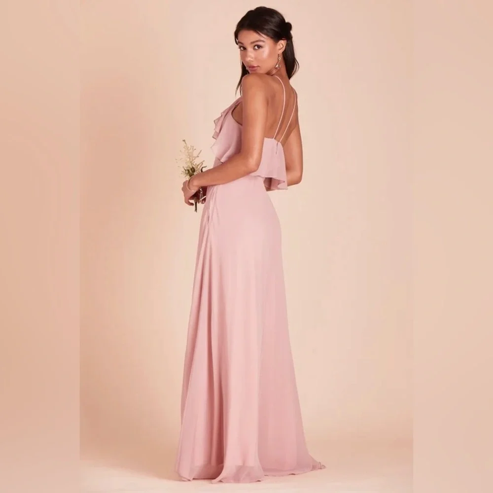 Birdy Grey JULES DRESS CHIFFON ROSE QUARTZ Dusty Rose  MEDIUM NEW NWT BRIDESMAID - Picture 2 of 6